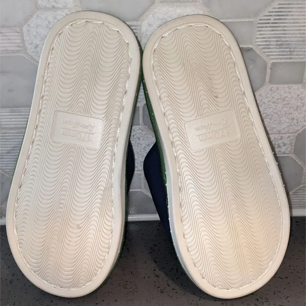 Kids Shark Animal House Slippers Sz-11/11.5 Blue Green SlipOn Slides House Shoes